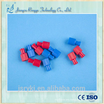 CE and ISO approved medical disposable blue and red Luer lock Injection Stopper Connector